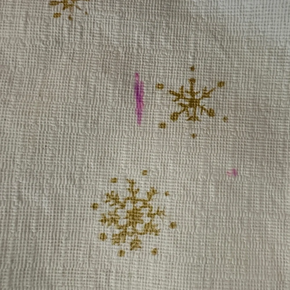 Vintage Festive Holiday Plastic Tablecloth Winter Design
